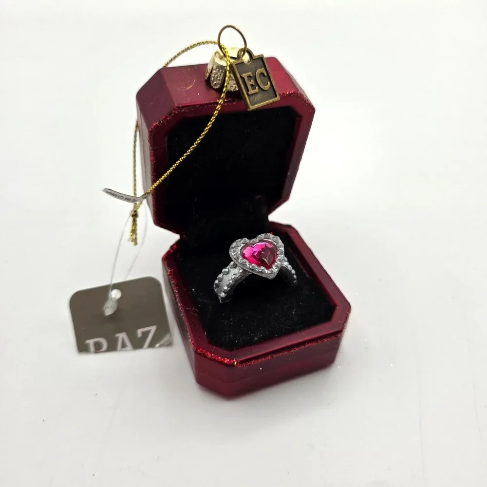 RAZ Eric Cortina‎ Engagement Ring Box Christmas Ornament Heart Jewelry Marry Me